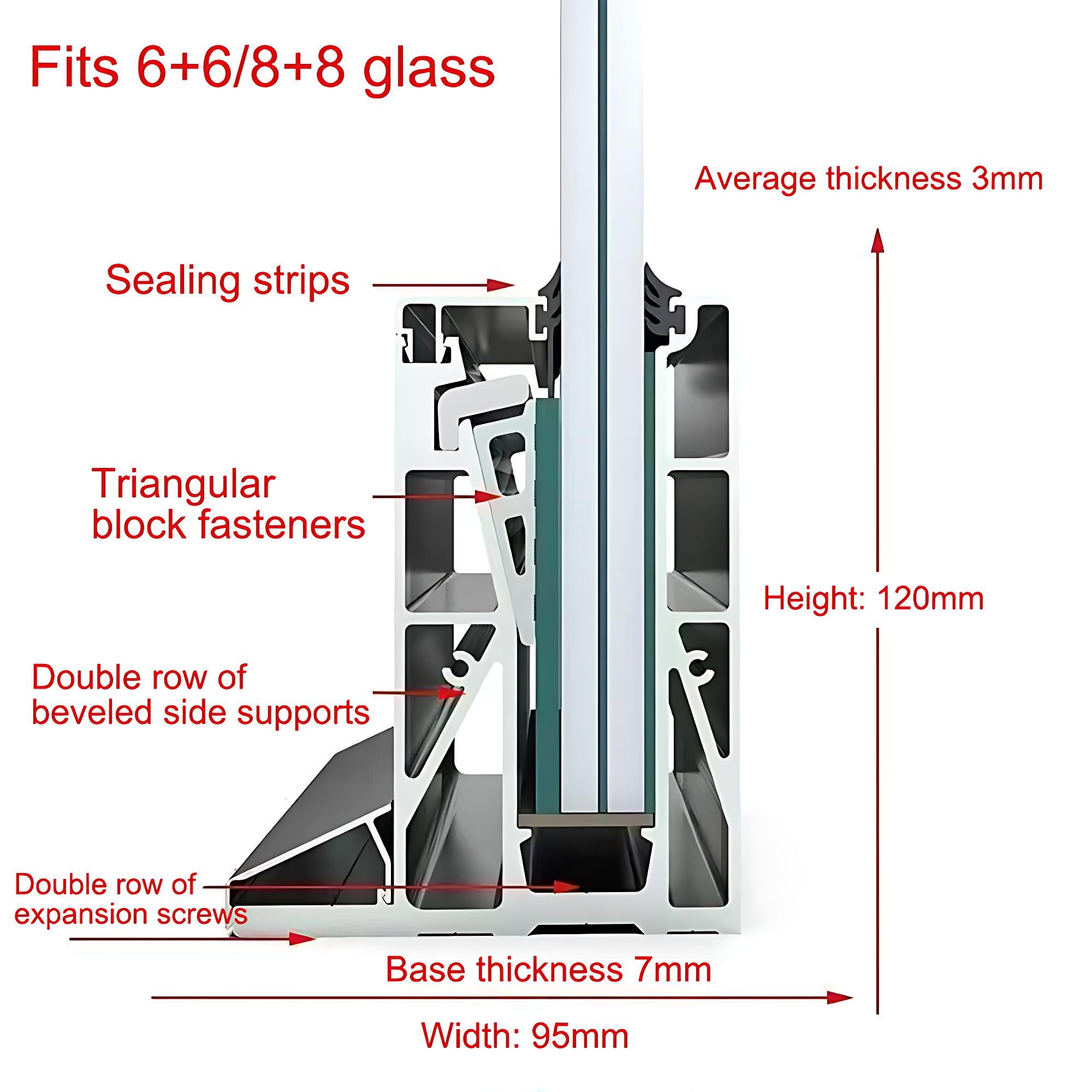 U Channel Glass Railing -Floor Mounted Glass Railing Z7 - JWT Glass ...