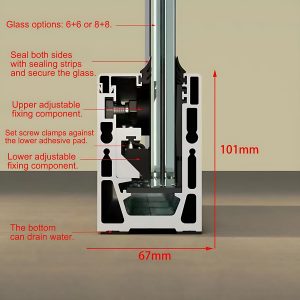 u channel glass railing floor mounted glass railing z4