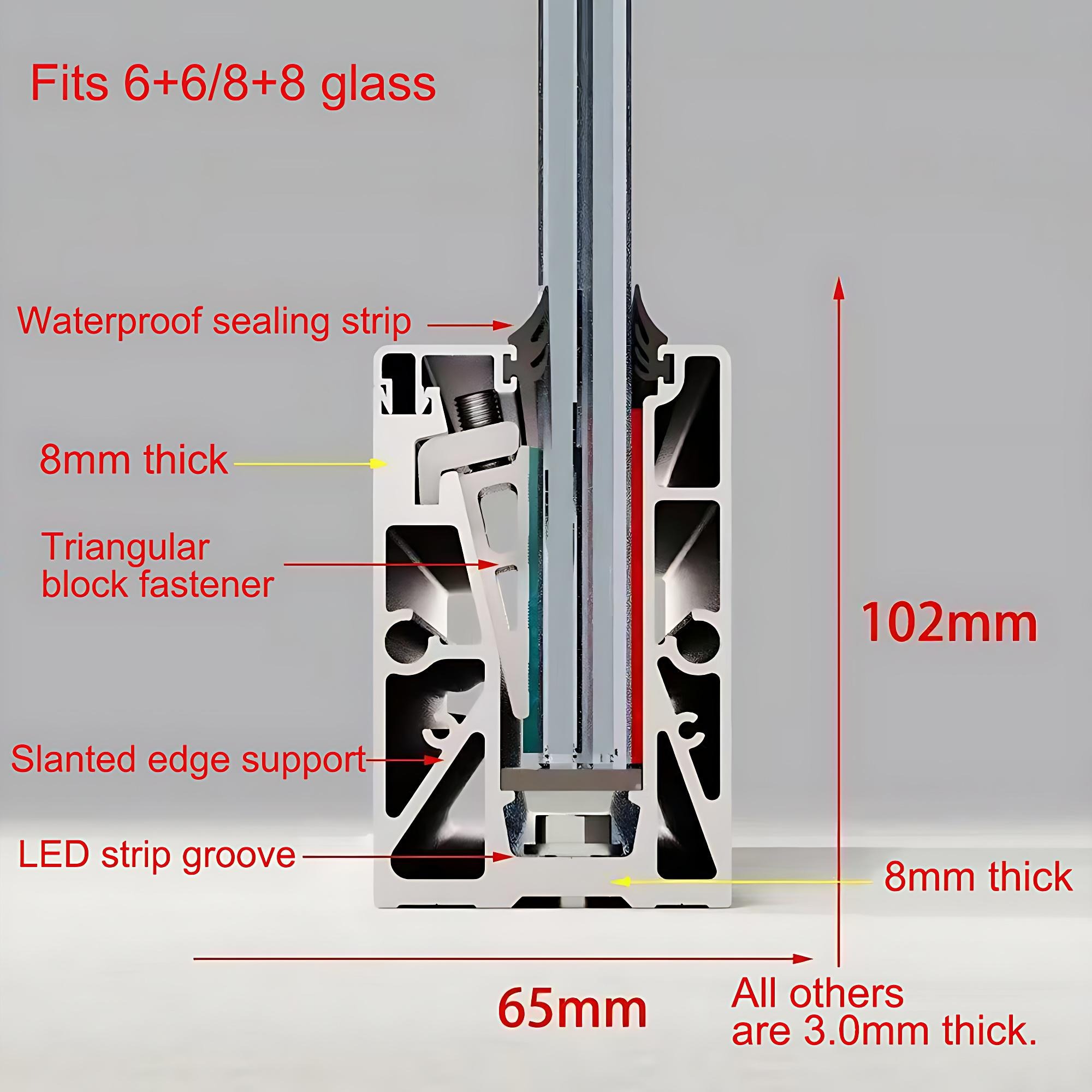 U Channel Glass Railing -Floor Mounted Glass Railing Z5 - JWT Glass ...