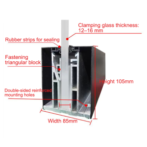 u channel glass railing floor mounted glass railing z1